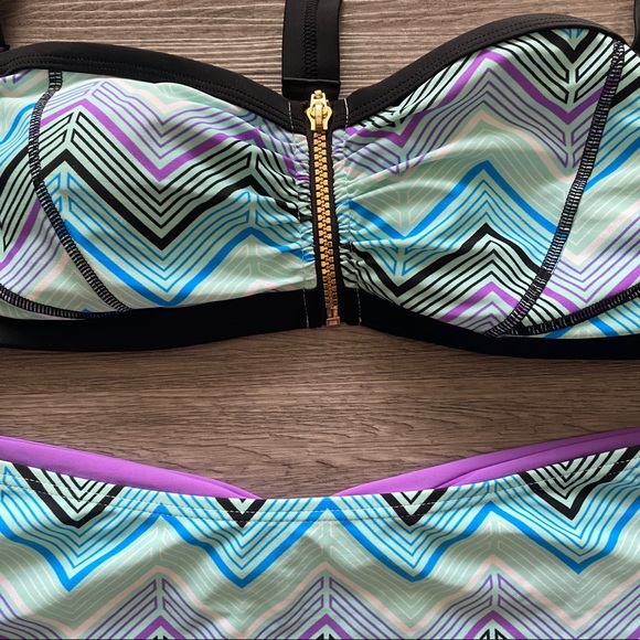 Two piece high rise bathing suit - Picture 2 of 9